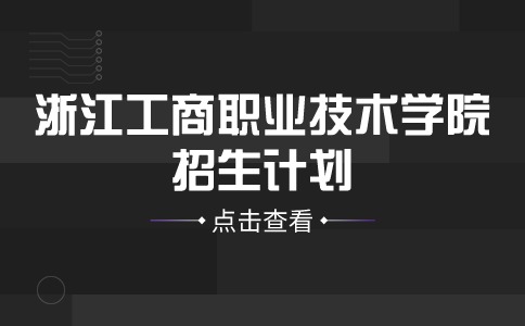 浙江工商职业技术学院招生计划