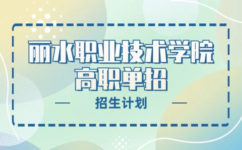 2024年丽水职业技术学院高职单招招生计划